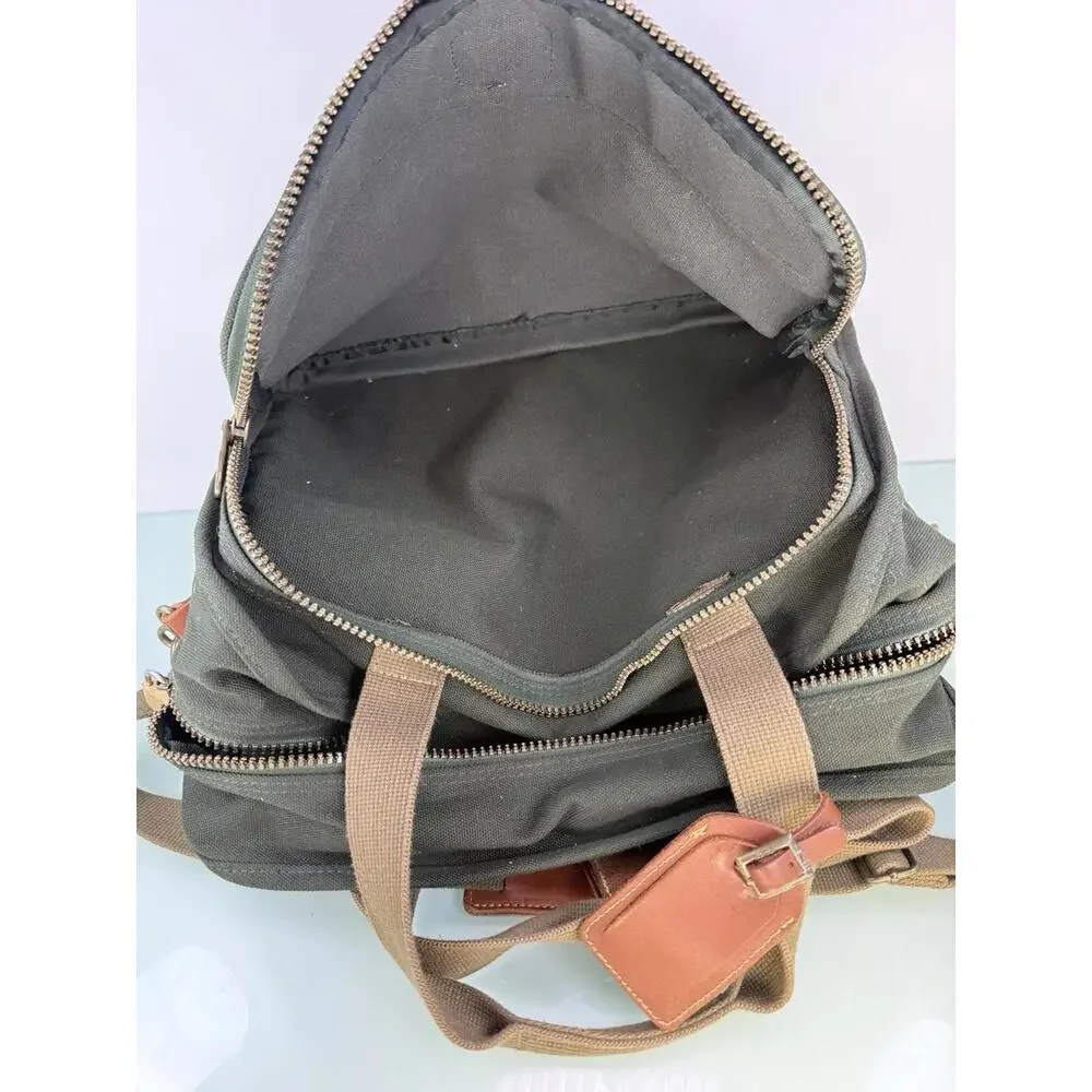 Vintage Dakota By TUMI Messenger Bag 90s Canvas Olive Green Shoulder Strap